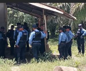 Los agentes policiales realizan operativos en la zona de los hechos..