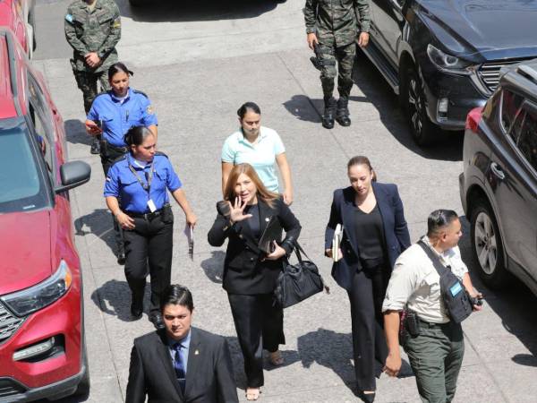 Ana Paola Hall, consejera del Consejo Nacional Electoral, en su llegada al Congreso Nacional.