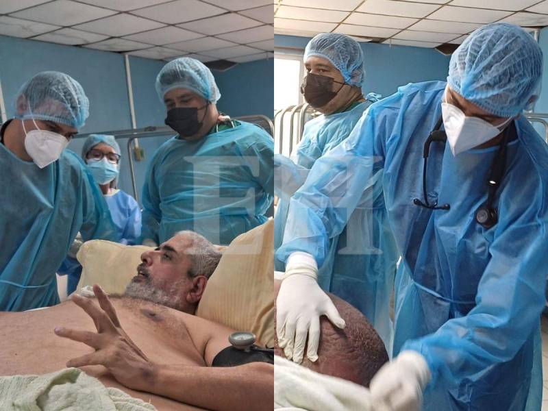Catalogado como el hombre más obeso de Honduras, Nasser Hilsaca pesa 630 libras. Solicitó ayuda, lo sacaron de su casa con una grúa y ahora los especialistas están atendiendo su caso en el Hospital de Atlántida.
