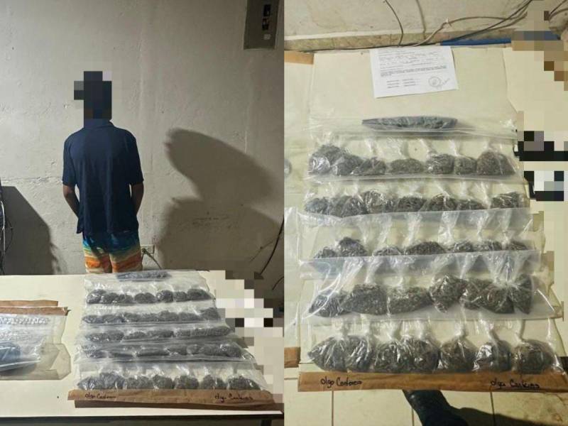 Un niño de 13 años fue detenido por la DPI en posesión de más de 180 envoltorios de supuesta droga en El Paraíso.