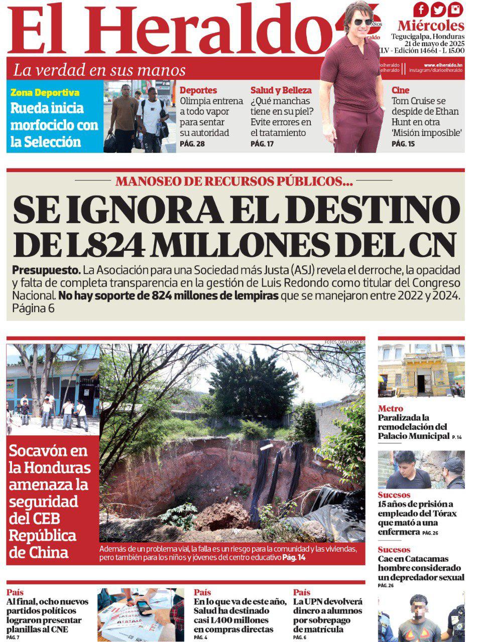 Se ignora el destino de L824 millones del CN